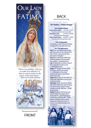 Our Lady of Fatima 100th Anniversary - Bookmark