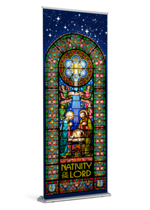Christmas Stained Glass Banner