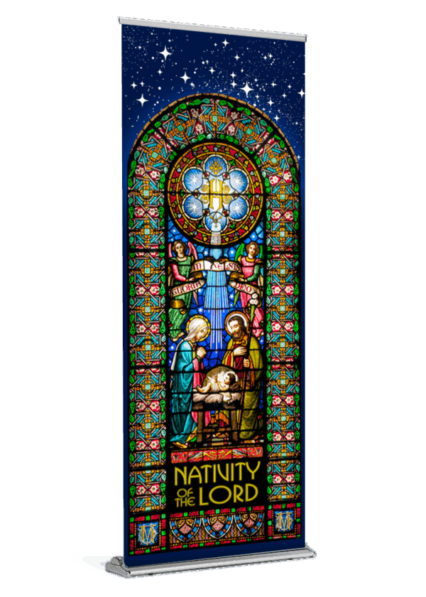 Christmas Stained Glass Banner
