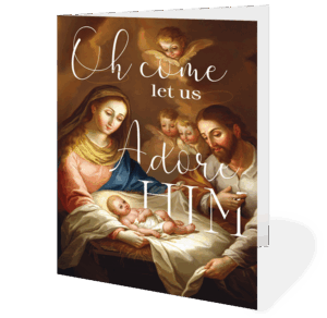 Nativity Adore Him Card