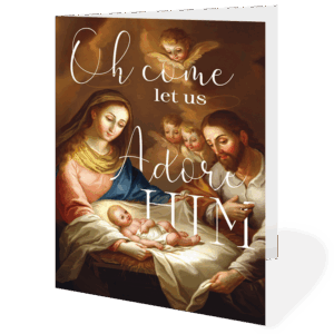 Nativity Adore Him Card