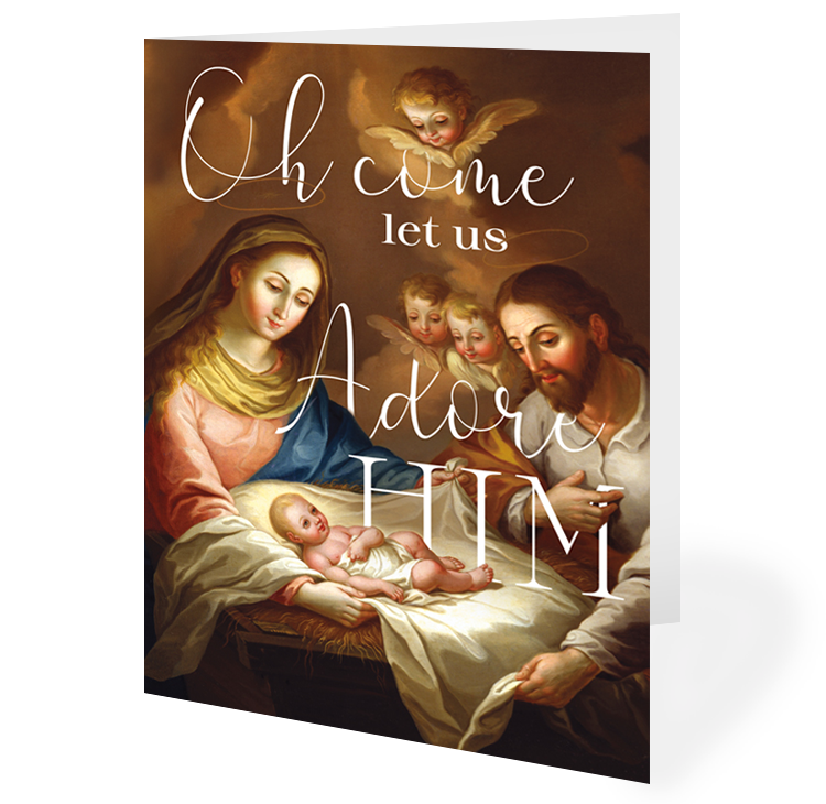 Nativity Adore Him Card