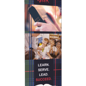 Catholic Schools Week Plaid Banner