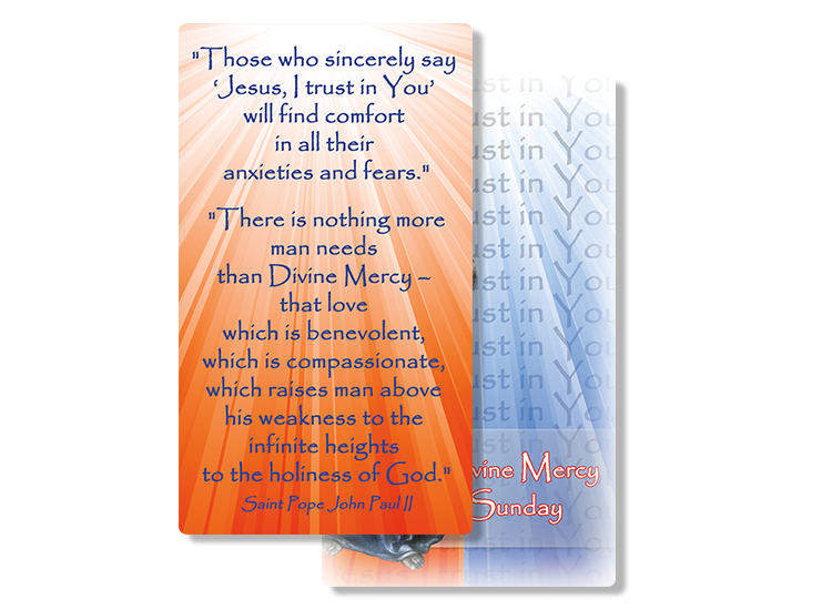Divine Mercy Prayer Card A - Image 2