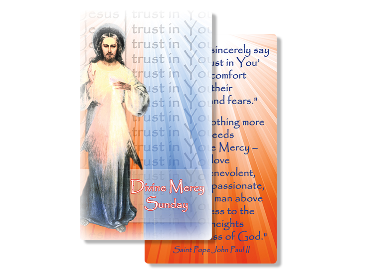 Divine Mercy Prayer Card A