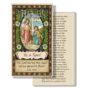 Easter - Risen on High - Illuminated Prayer Card