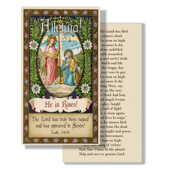 Easter - Risen on High - Illuminated Prayer Card