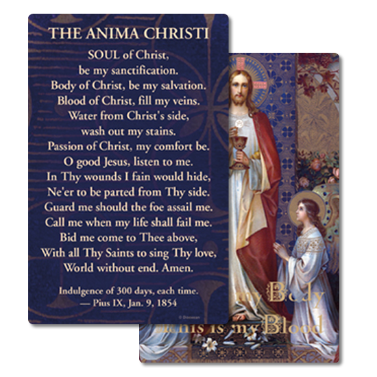 First Communion Anima Christi Prayer Card - Image 2