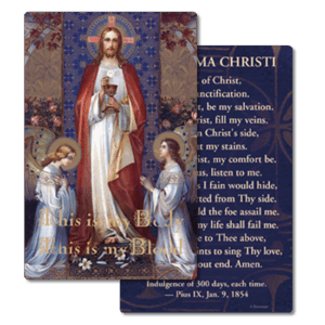 First Communion Anima Christi Prayer Card