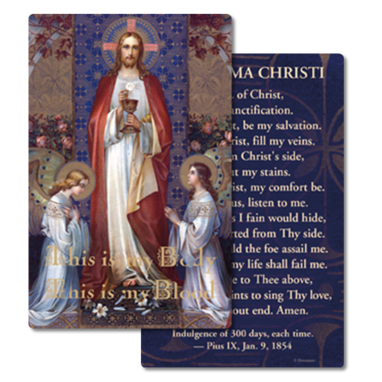 First Communion Anima Christi Prayer Card