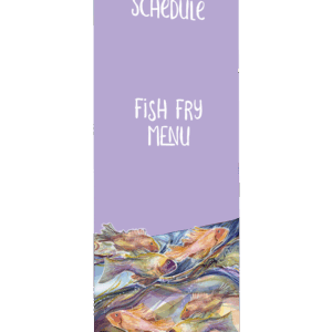 Artsy Fish<br>Lenten Fish Fry<br>Customizable Banner <br>by Catholic Artist Jen Norton
