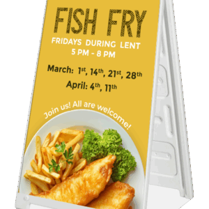 Yellow Fish Fry - A-Frame - Customizable