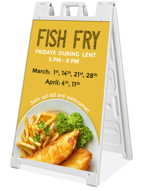 Yellow Fish Fry - A-Frame - Customizable