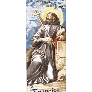 Etching <br>St. Francis of Assisi <br>Banner