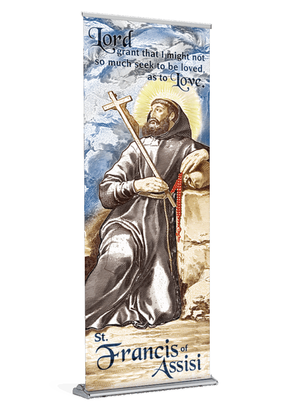 Etching <br>St. Francis of Assisi <br>Banner
