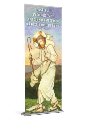He Seeks Us Out <br>Good Shepherd Banner