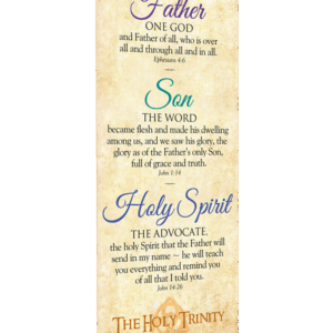 One God, The Word, The Advocate <br>Holy Trinity Banner