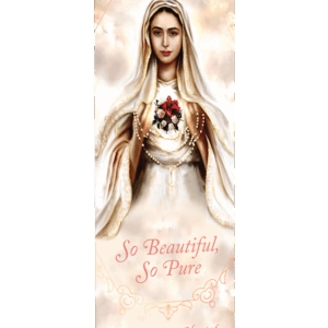 Beautiful and Pure <br>Immaculate Heart of Mary <br>Banner by Featured Artist <br>The Living Heart Co.