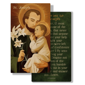 St. Joseph Lilies Prayer Card
