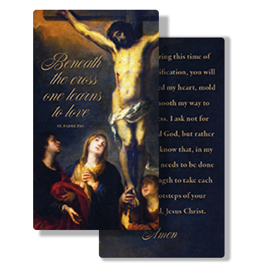 Beneath the Cross Prayer Card
