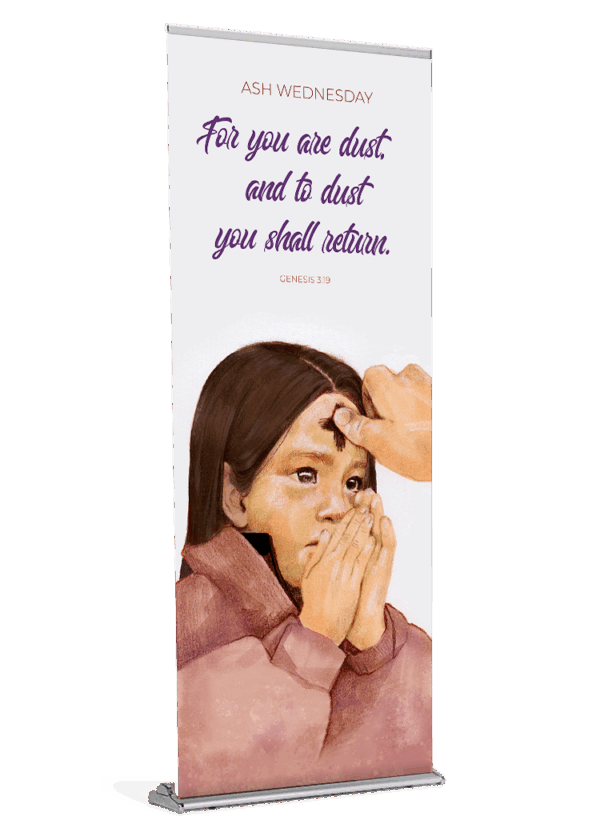 Receiving Ashes<br>Ash Wednesday Banner
