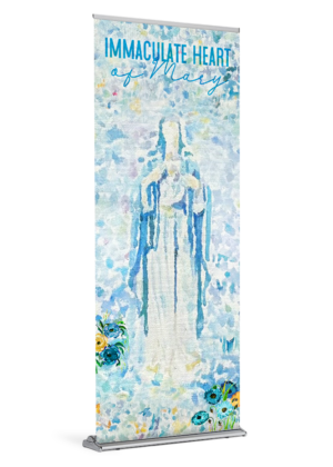 Immaculate Heart of Mary<br> Art by June Jameson<br>Banner