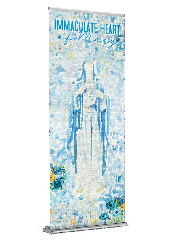 Immaculate Heart of Mary<br> Art by June Jameson<br>Banner