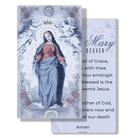 Hail Mary Prayer Card