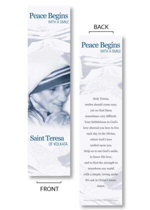 Peace Begins with a Smile <br>Saint Teresa of Kolkata <br>Bookmark