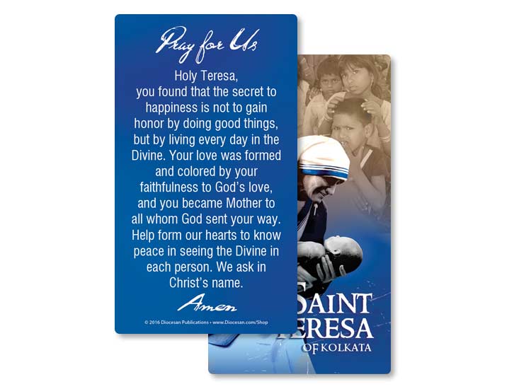 Faith, Selflessness, Sacrifice... <br>Saint Teresa of Kolkata <br>Prayer Card - Image 2