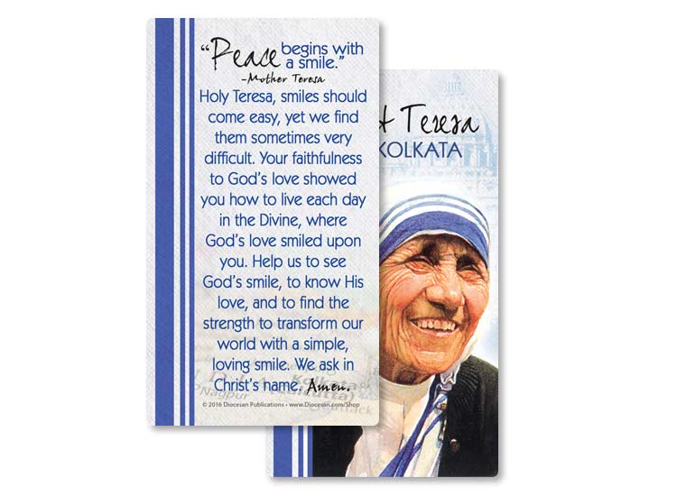 Heart of Jesus <br>Saint Teresa of Kolkata <br>Prayer Card - Image 2