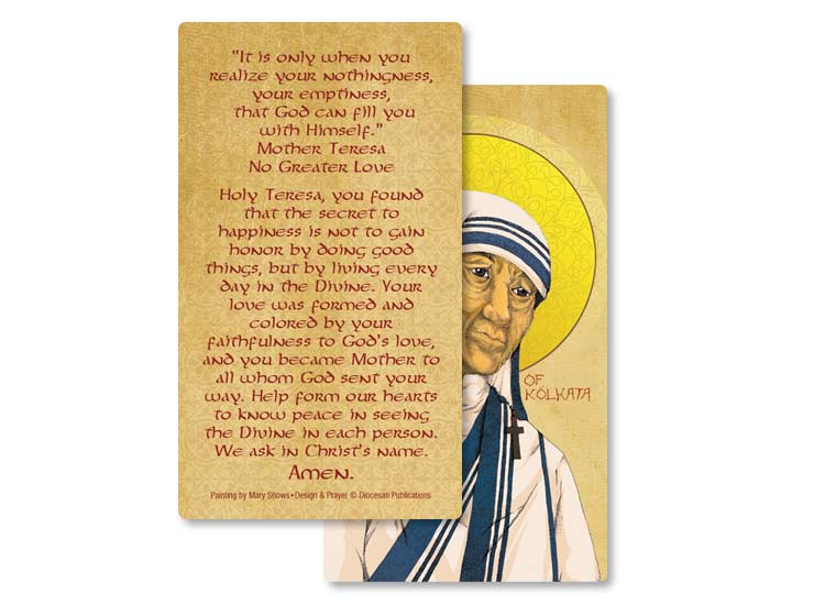 Realize... <br>Saint Teresa of Kolkata <br>Prayer Card - Image 2