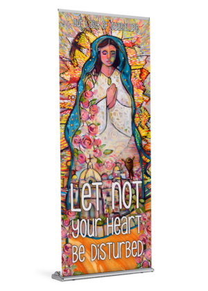 Our Lady of Guadalupe Banner<br>by Catholic Artist Jen Norton