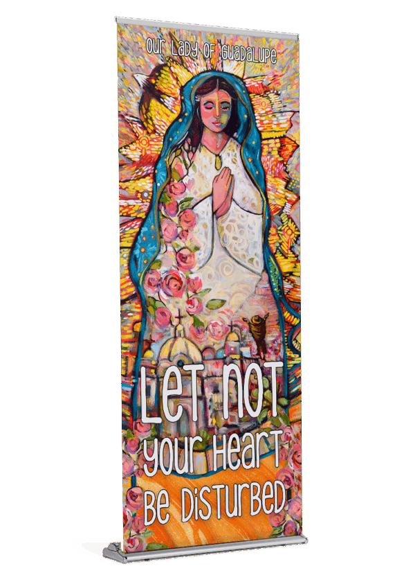 Our Lady of Guadalupe Banner<br>by Catholic Artist Jen Norton