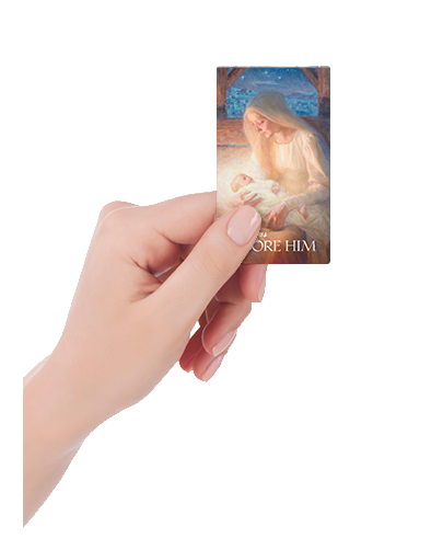 Christmas<br>Madonna and Child<br>Prayer Card - Image 2