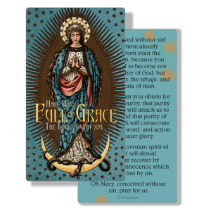 Immaculate Conception<br>Full of Grace<br>Prayer Card