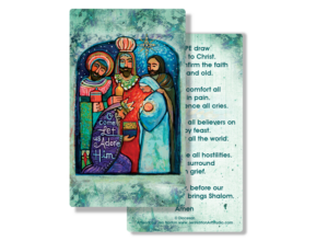 Christmas Kings Prayer Card <br>by Catholic Artist Jen Norton