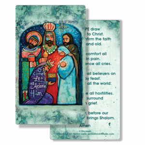 Christmas Kings Prayer Card <br>by Catholic Artist Jen Norton