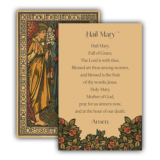 Marian - Hail Mary - Prayer Card - Image 2