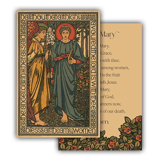 Marian - Hail Mary - Prayer Card