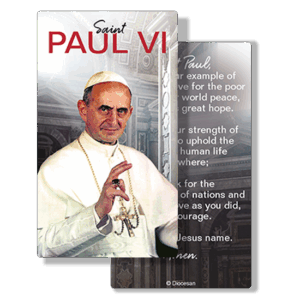 Saint Paul VI Prayer Card