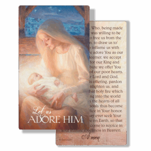 Christmas<br>Madonna and Child<br>Prayer Card