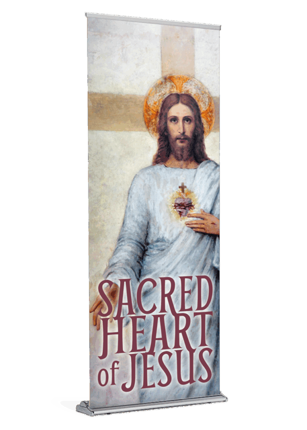 Love & Devotion <br>Sacred Heart of Jesus <br>Banner