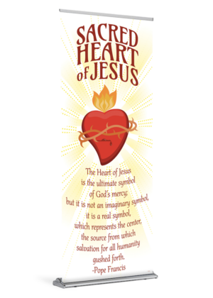 Symbol of God's Mercy <br>Sacred Heart of Jesus <br>Banner