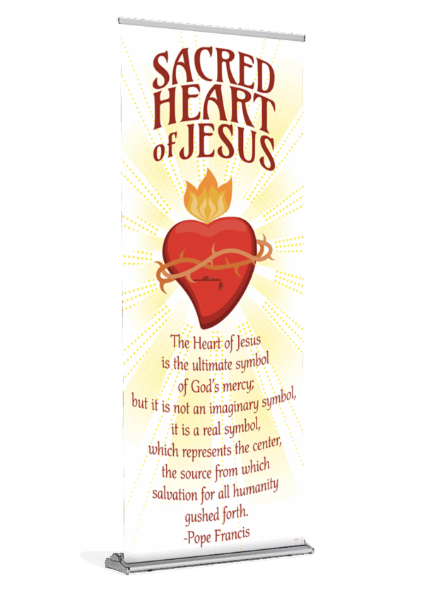 Symbol of God's Mercy <br>Sacred Heart of Jesus <br>Banner