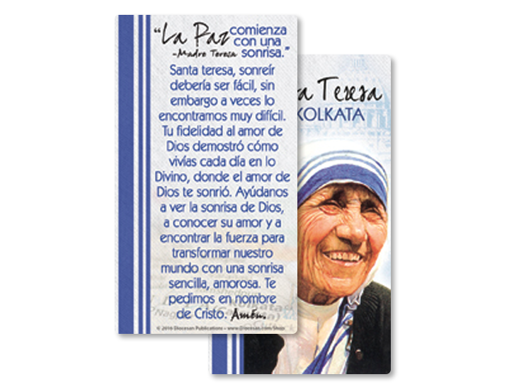 Heart of Jesus <br>Saint Teresa of Kolkata <br>Prayer Card - Image 4