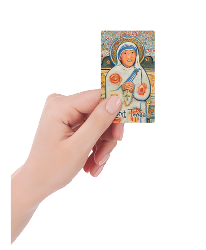St Teresa of Kolkata <br>Prayer Card by Featured Artist <br>Jen Norton - Image 3