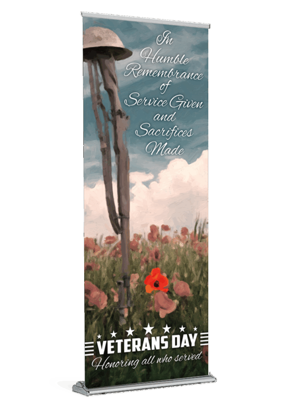 Veterans Day Poppy Banner