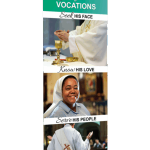 Called To Serve <br>Pray for Vocations <br>Banner