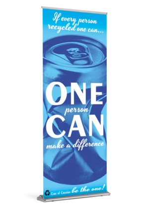 One Can, One Person<br> Care of Creation<br> Banner